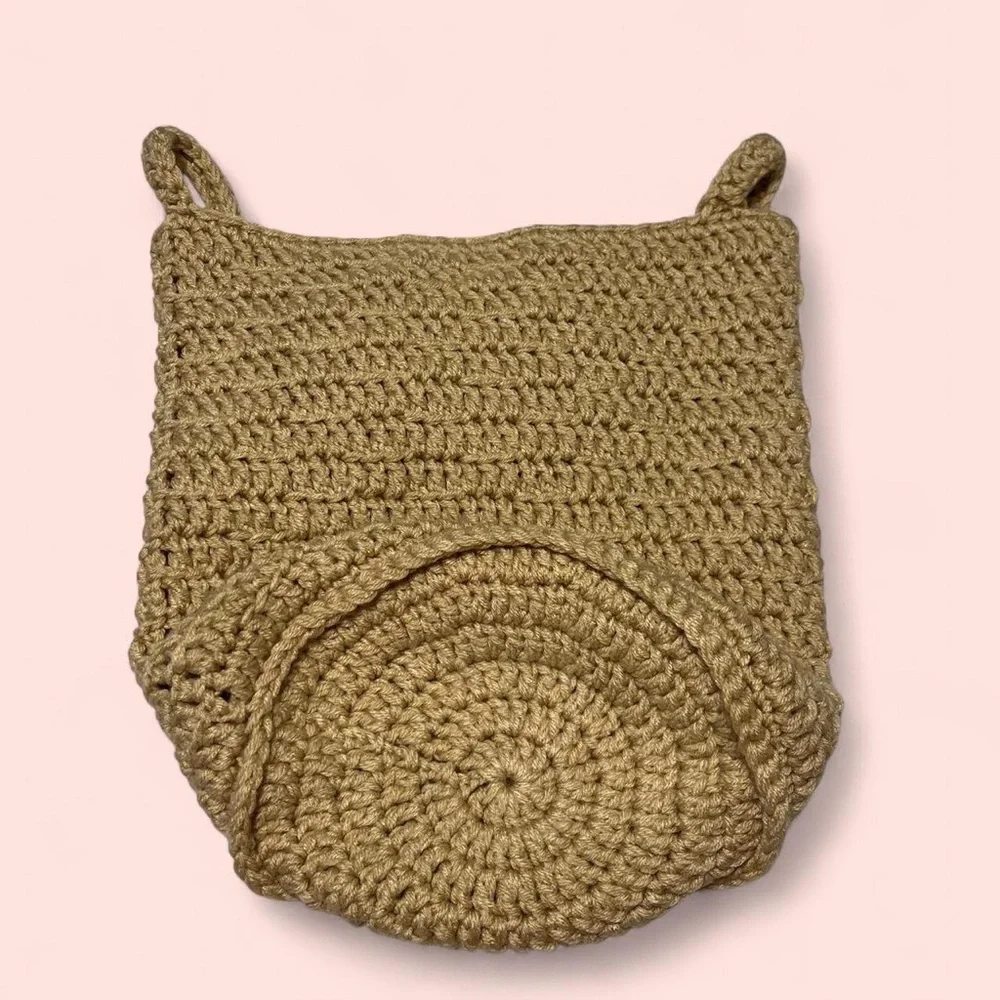 Crochet Owl Storage Basket Kitsch Cottagecore Woodlands